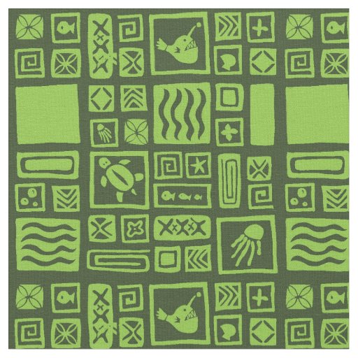 Tiki Pattern Fabric