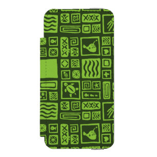 Tiki Pattern iPhone SE/5/5s Wallet Case