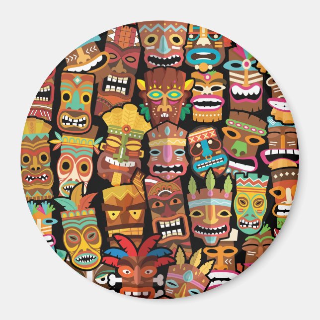 Tiki Pattern Magnet (Front)