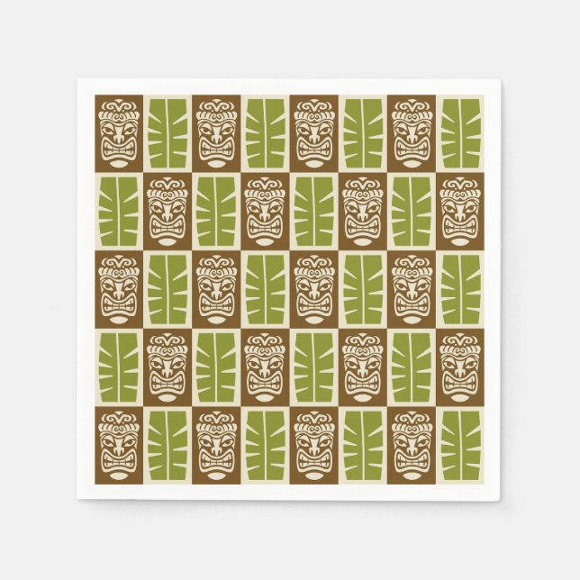 Tiki Pattern Napkins (Front)