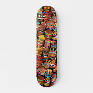Tiki Pattern Skateboard