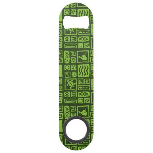 Tiki Pattern Speed Bottle Opener