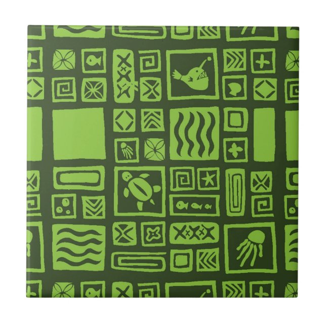 Tiki Pattern Tile (Front)