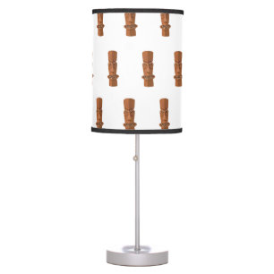 Tiki Pattern white Table Lamp