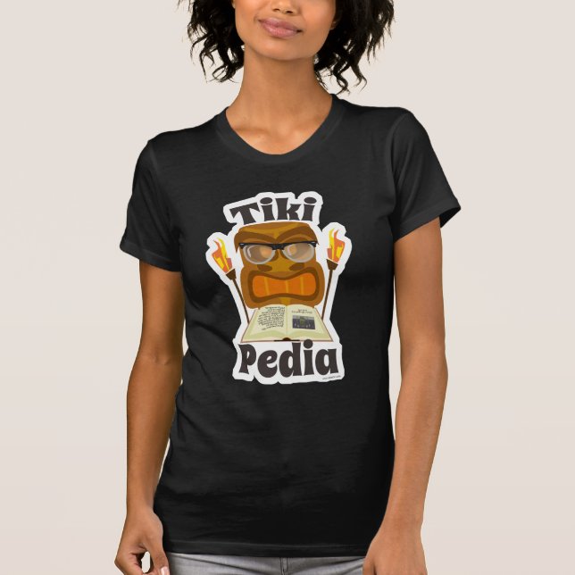 Tiki-pedia Encyclopedia Fun Tropical Mid-Century T-Shirt (Front)