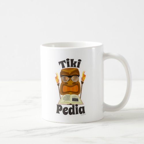 Tiki Pedia Fun Retro Art Cartoon Illustration Coffee Mug