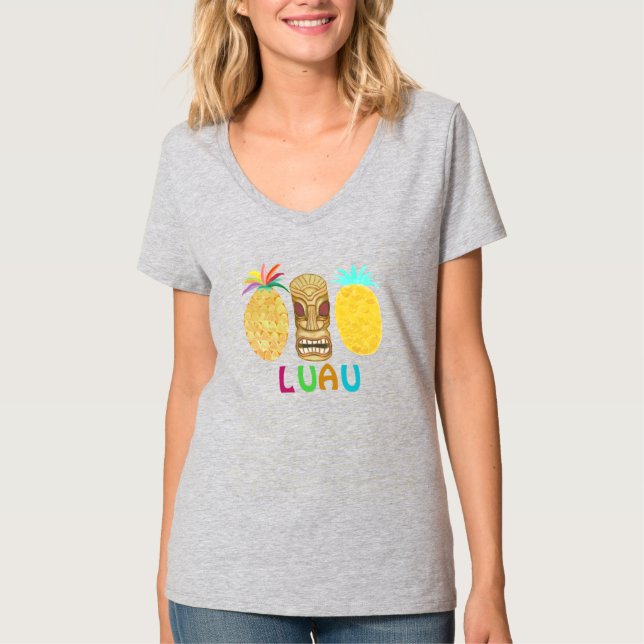  Tiki Pineapple Luau T-Shirt (Front)