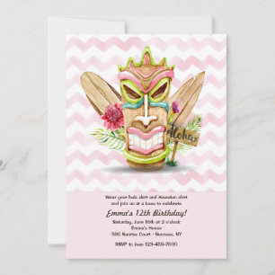 Tiki Pink Invitation