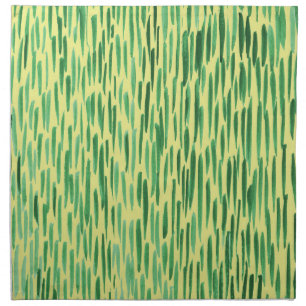Tiki Retro Vibe Green Watercolor Design Cloth Napkin