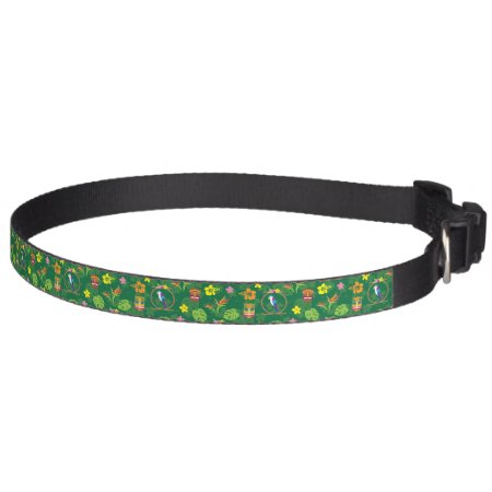 Tiki Room Dog Collar Green