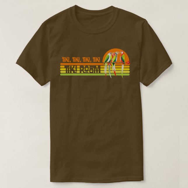 Tiki Room Vintage Retro T-Shirt (Design Front)