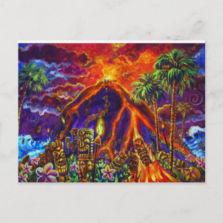 Tiki Sacrifice Post Card