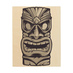 Tiki Spirit Wood Wall Art