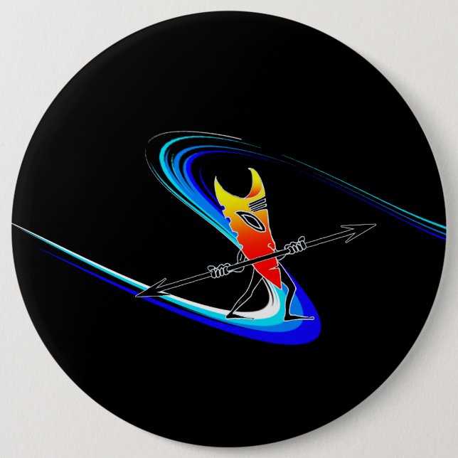 Tiki Surfer Button (Front)