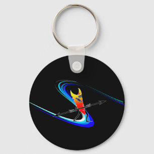 Tiki Surfer Keychain