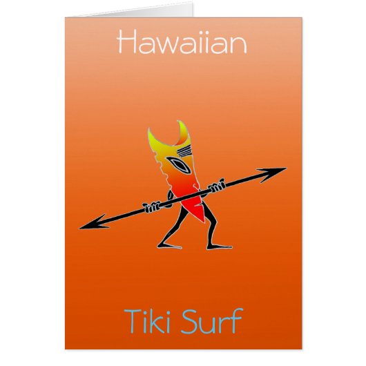 Tiki Surfer Red And Yellow Cards (Front)