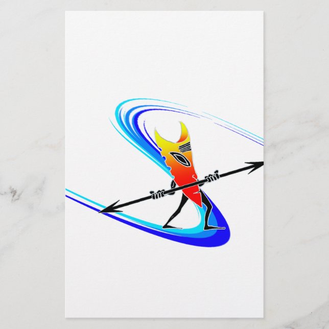 Tiki Surfer Stationery (Front)