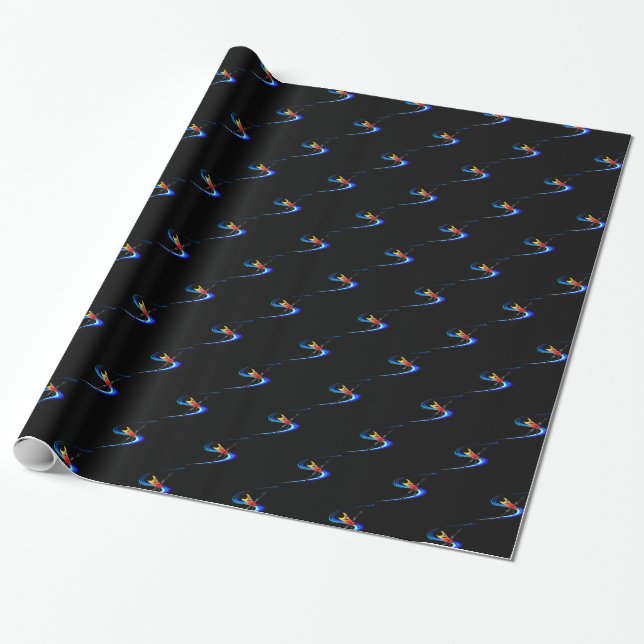 Tiki Surfer Wrapping Paper (Unrolled)