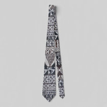 Tiki tapa cloth necktie