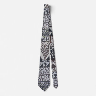 Tiki tapa cloth necktie