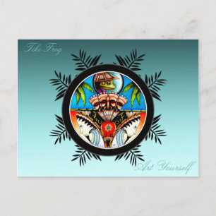 Tiki Tattoo Frog Postcard