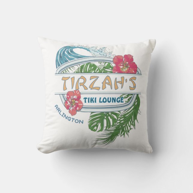tiki throw pillow (Front)