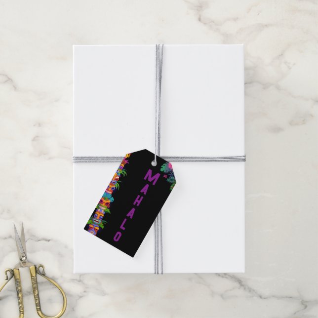 Tiki Time Birthday Party Favor Tag (With Twine)
