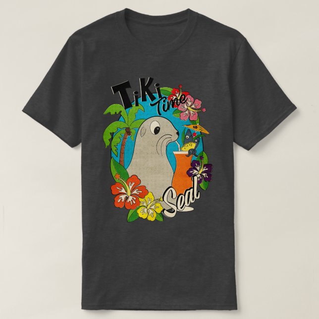 Tiki Time Seal TShirt (Design Front)