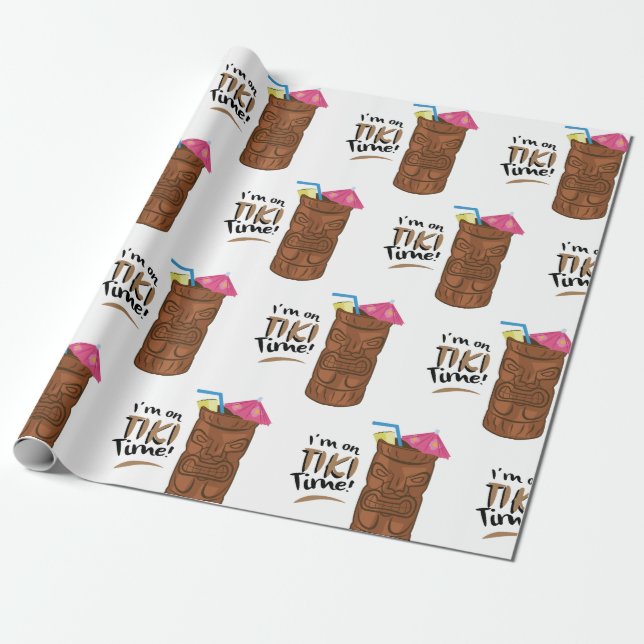 Tiki Time Wrapping Paper (Unrolled)