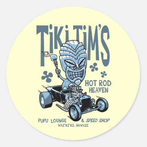 Tiki Tims Classic Round Sticker