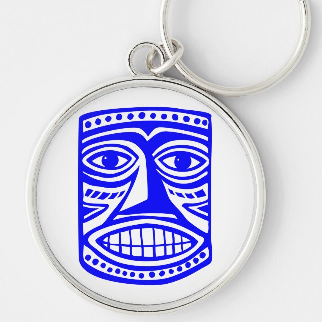 Tiki Toby - Blue Keychain (Front)