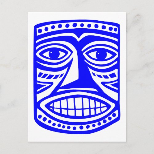 Tiki Toby _ Blue Postcard