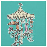 Tiki tOny birds on a perch Fabric
