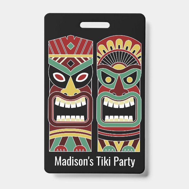 Tiki Totems custom text badges (Front)