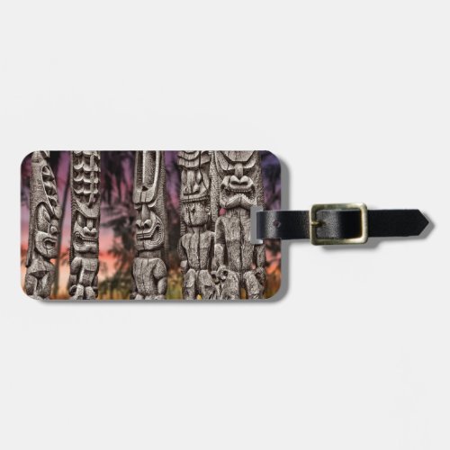 Tiki Tribal Council Big Island Hawaii Luggage Tag