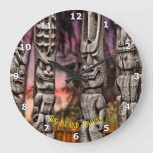 Tiki Tribal Council, Big Island, Large Clock