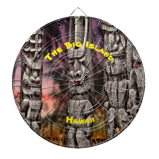 Tiki Tribal Council, Kona Hawaii Dart Board (Front)