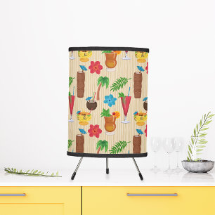 Tiki Tropical Cocktails Tripod Lamp