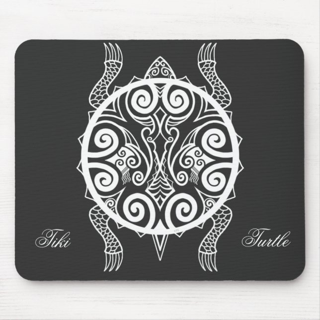 Tiki Turtle Tattoo Mouse Pad (Front)