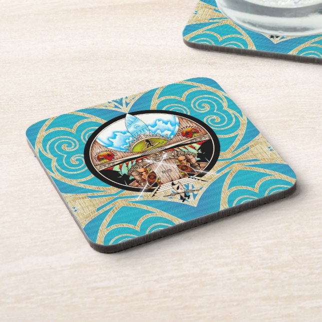 Tiki Village Beverage Coaster (Left Side)