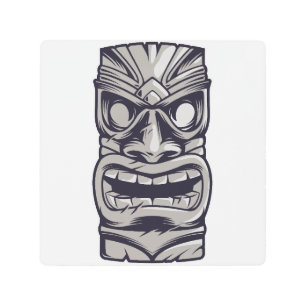 Tiki Warrior Metal Wall Art