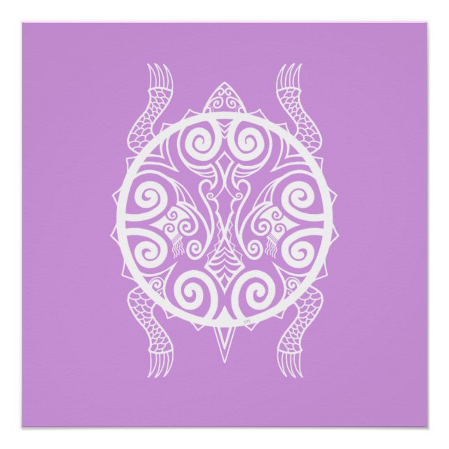 Tiki Warrior Turtle Tattoo Poster (Front)