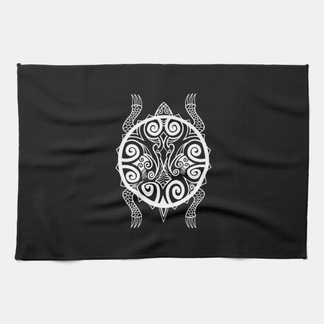 Tiki Warrior Turtle Tattoo Towel (Horizontal)