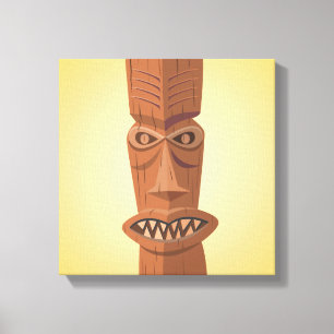 Tiki Wrapped Canvas Print