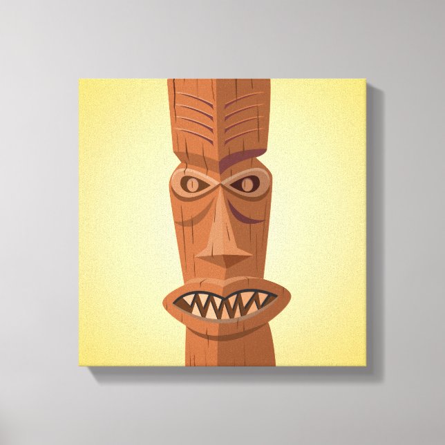 Tiki Wrapped Canvas Print (Front)