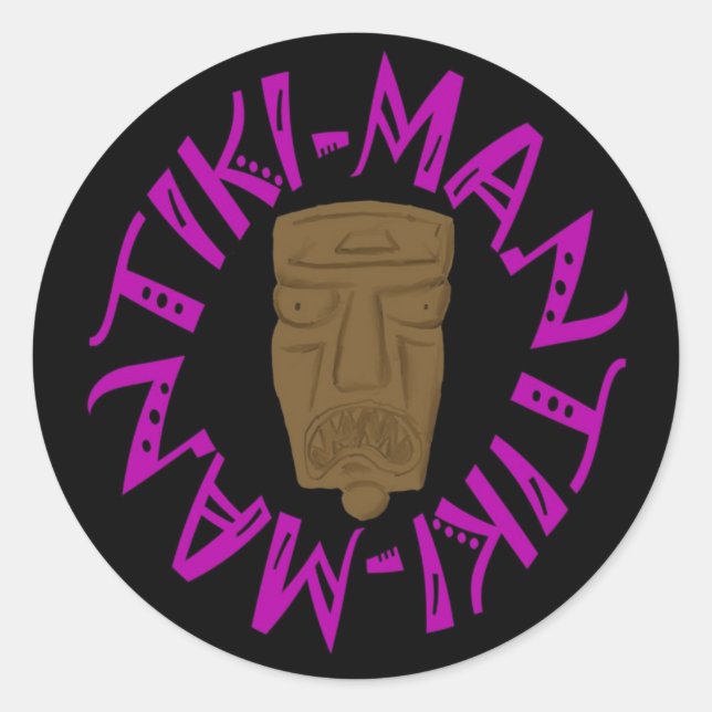 Tikiman Classic Round Sticker (Front)