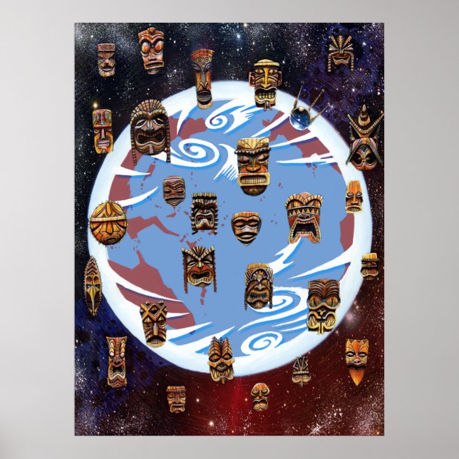 Tikis Over Earth Poster (Front)