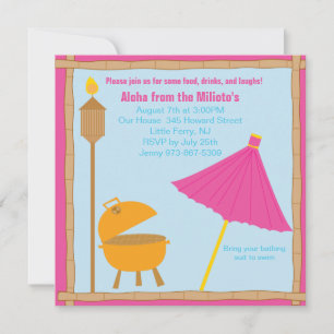 Tikki Torch Party Invitation