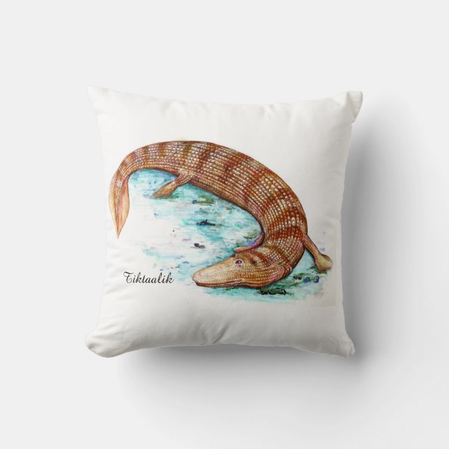 Tiktaalik Throw Pillow (Front)