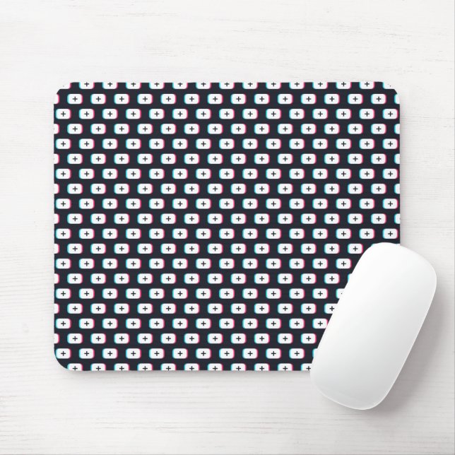 TikTok app button. Pattern design - Dark version Mouse Pad (With Mouse)